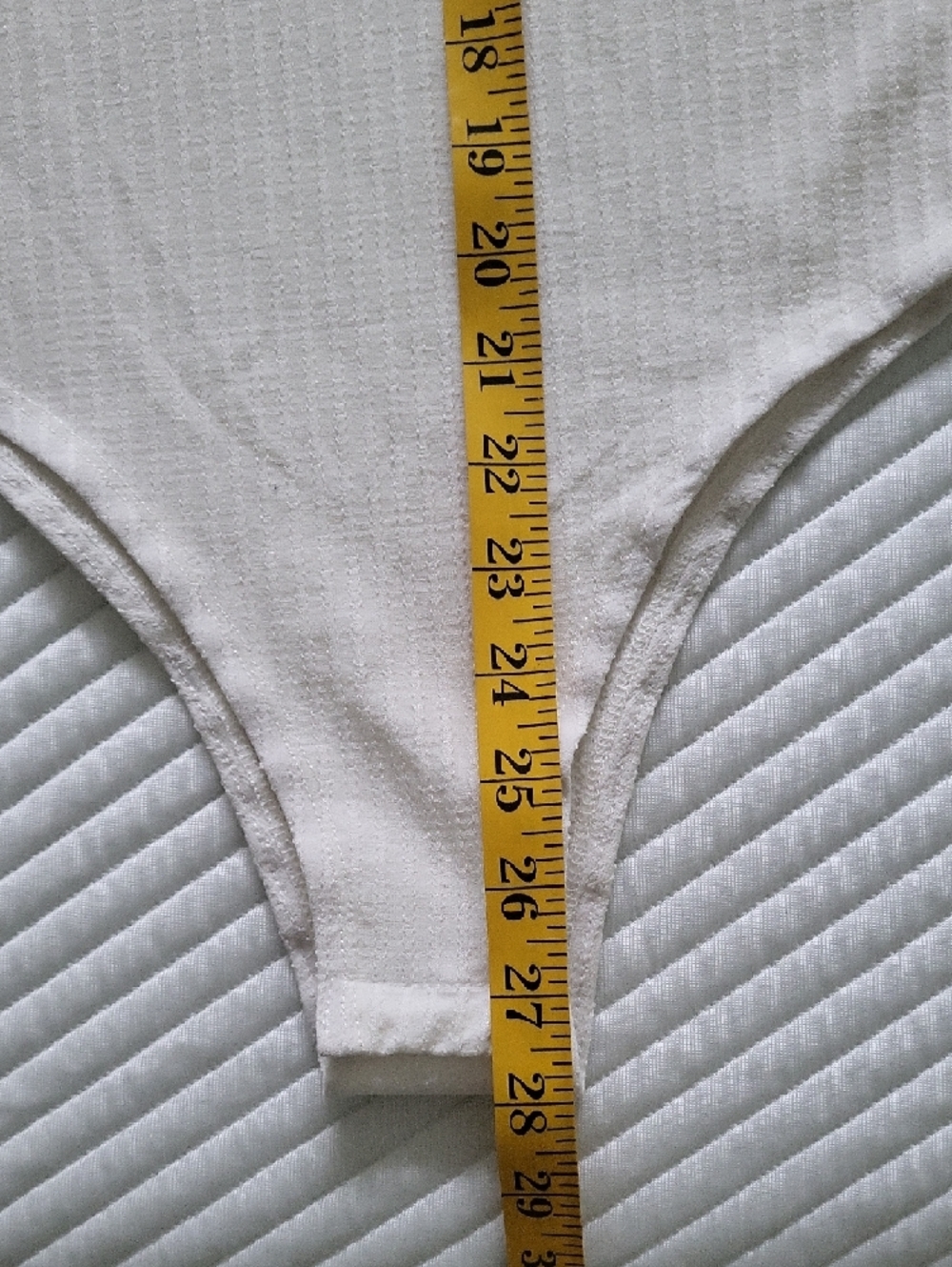 Hayden Cream Ribbed Button-Front Ruffle-Trim Bodysuit - Picture 5 of 5